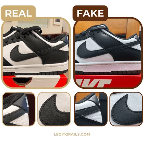 nike dunk high panda fake vs real|nike dunk high fake.